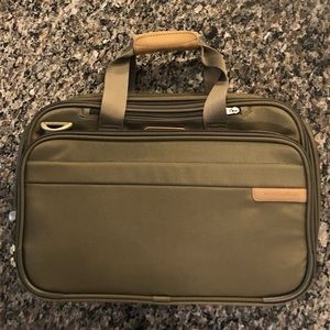 NEW Briggs & Riley Large Expandable Briefcase (Khaki Green)